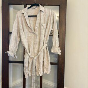 Asos Maternity Linen Blend Maternity Shirt, Size 6